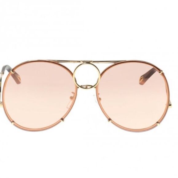 CHLOE Romie 59mm Semi-Rimless Aviator Sunglasses - Picture 3 of 8